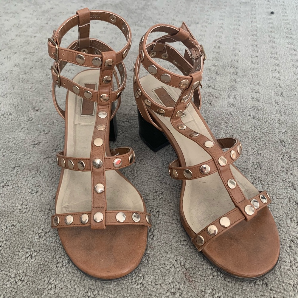 Studded heel sandals